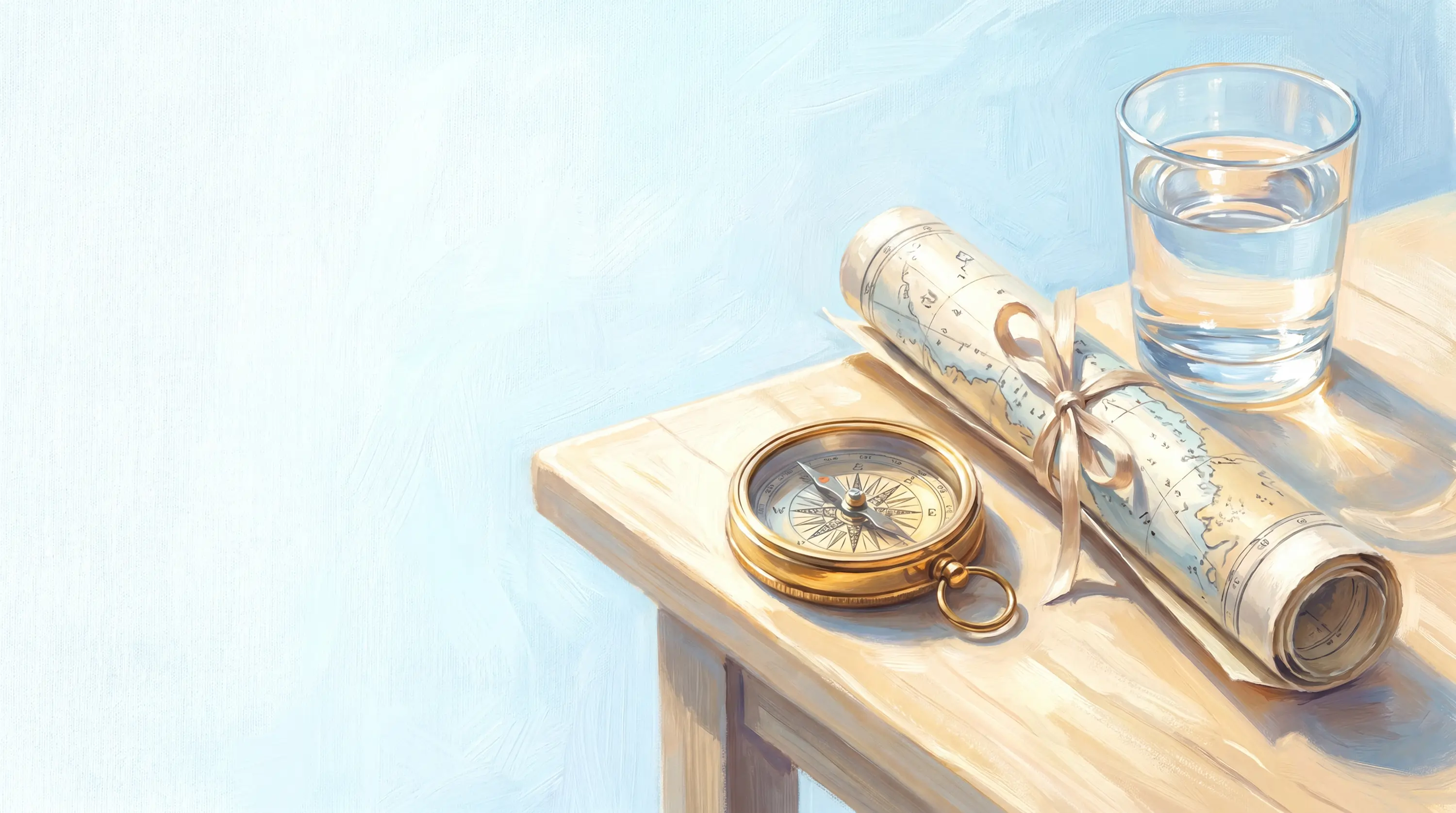 Bright painterly maritime craft — calm competence